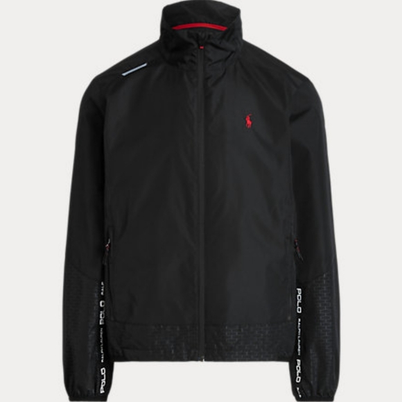New POLO Ralph Lauren black sustainable reflective water repellent zip jacket L - Picture 4 of 8
